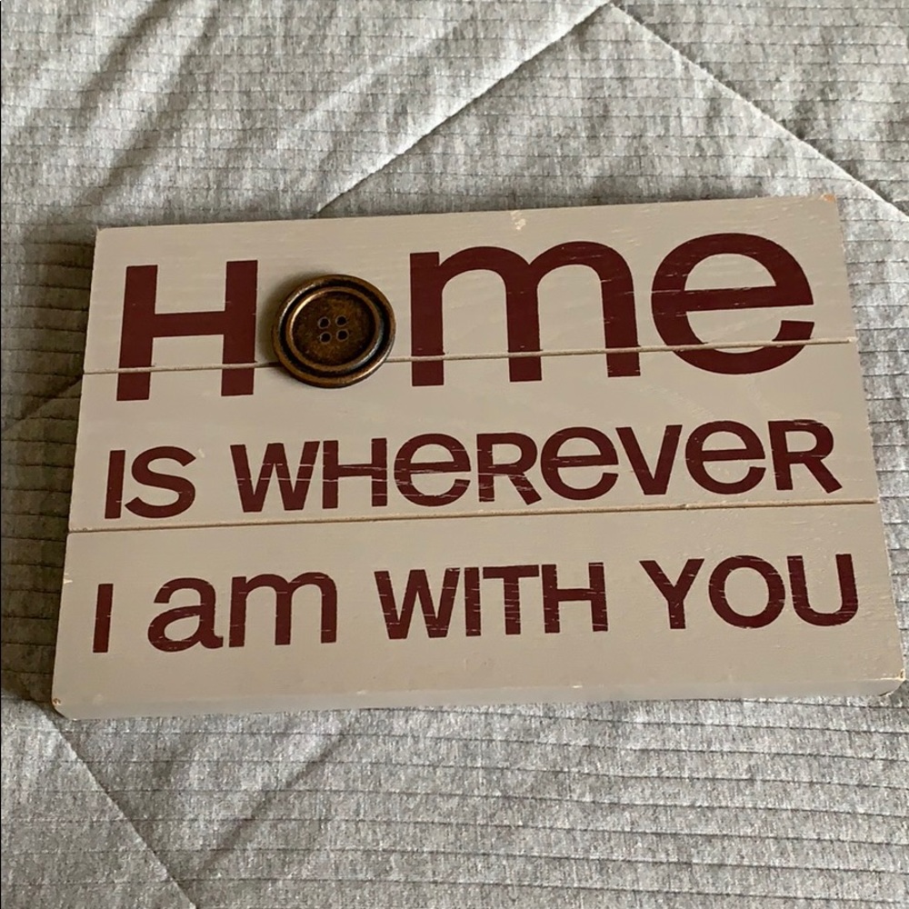 Home wooden sign